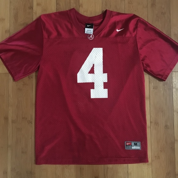 Mens Nike White Alabama Crimson Tide Custom Game Football Jersey